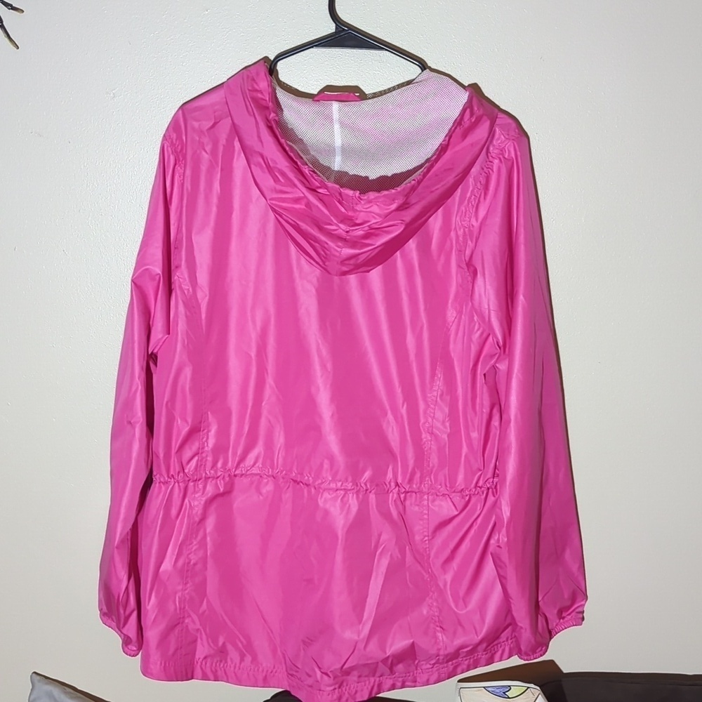 Style and Co pink rain coat, Size large - Picture 5 of 7